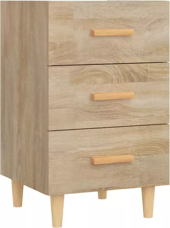 Maison Exclusive Nachtkastje 40x40x66 cm bewerkt hout sonoma eikenkleurig