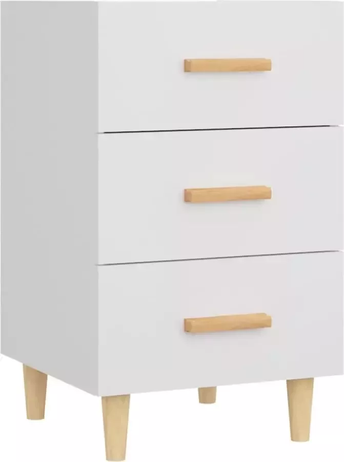 Maison Exclusive Nachtkastje 40x40x66 cm bewerkt hout wit