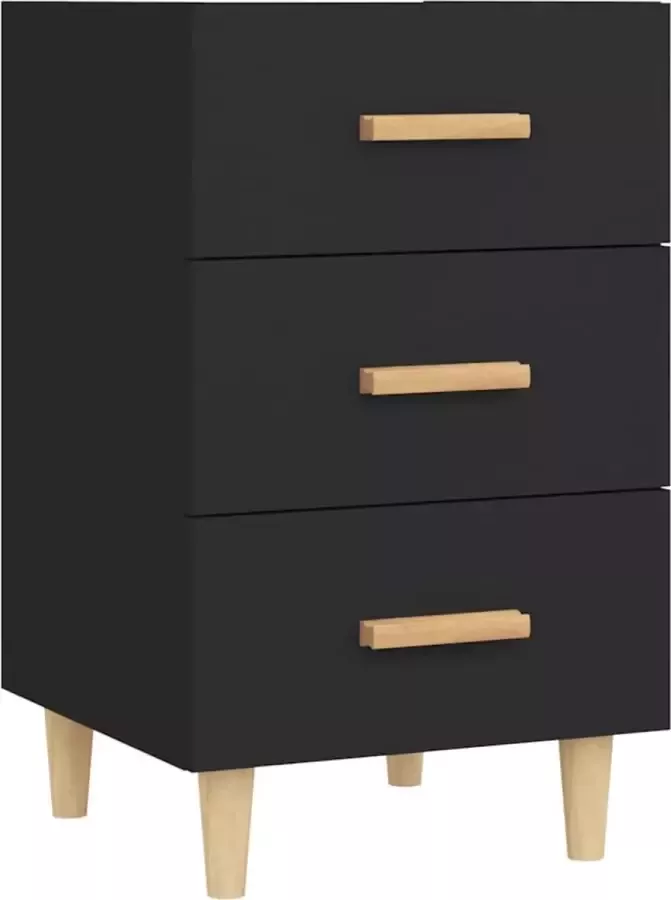 Maison Exclusive Nachtkastje 40x40x66 cm bewerkt hout zwart