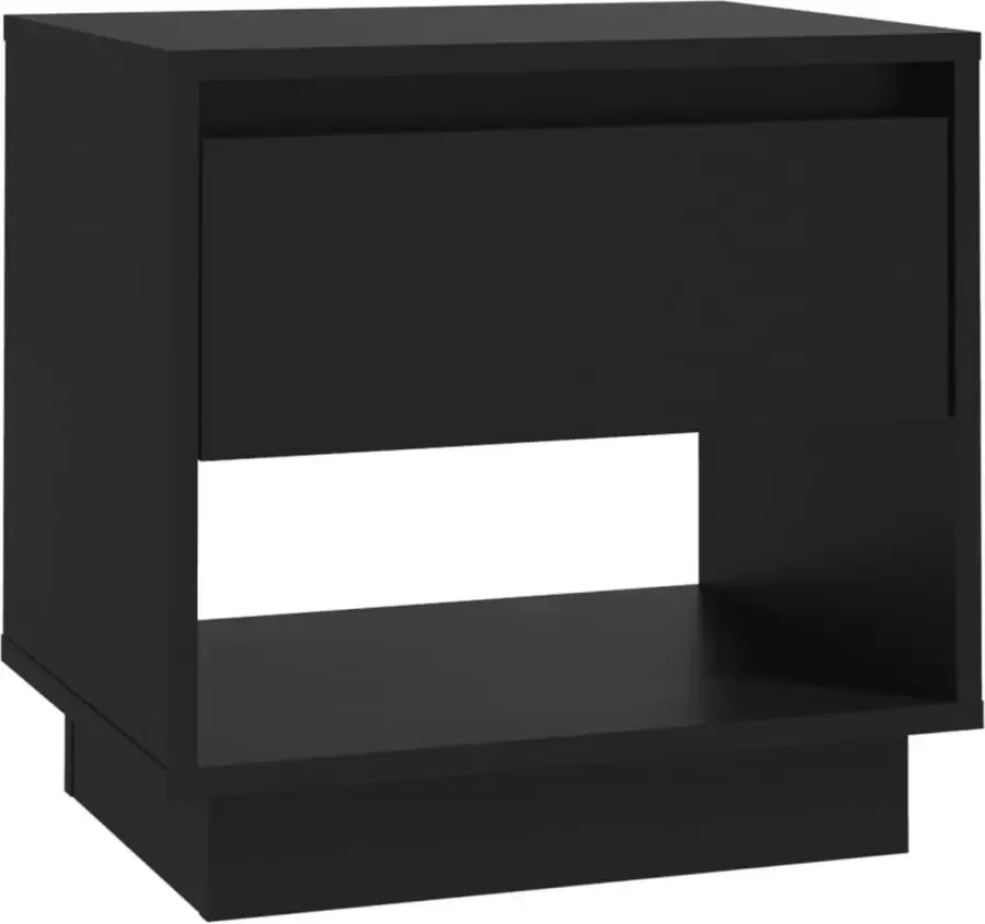 Maison Exclusive Nachtkastje 45x34x44 cm spaanplaat zwart