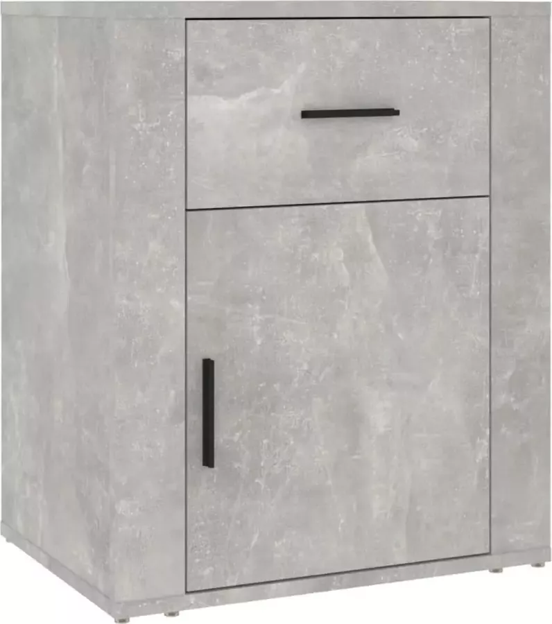 Maison Exclusive Nachtkastje 50x36x60 cm bewerkt hout betongrijs