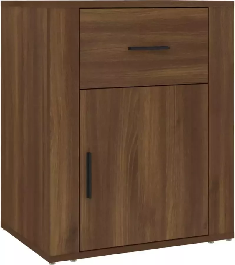 Maison Exclusive Nachtkastje 50x36x60 cm bewerkt hout bruineikenkleurig
