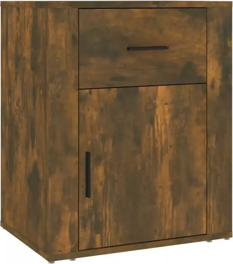 Maison Exclusive Nachtkastje 50x36x60 cm bewerkt hout gerookt eikenkleurig - Foto 3