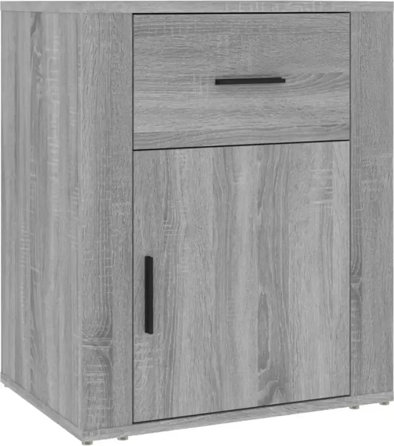 Maison Exclusive Nachtkastje 50x36x60 cm bewerkt hout grijs sonoma eikenkleurig