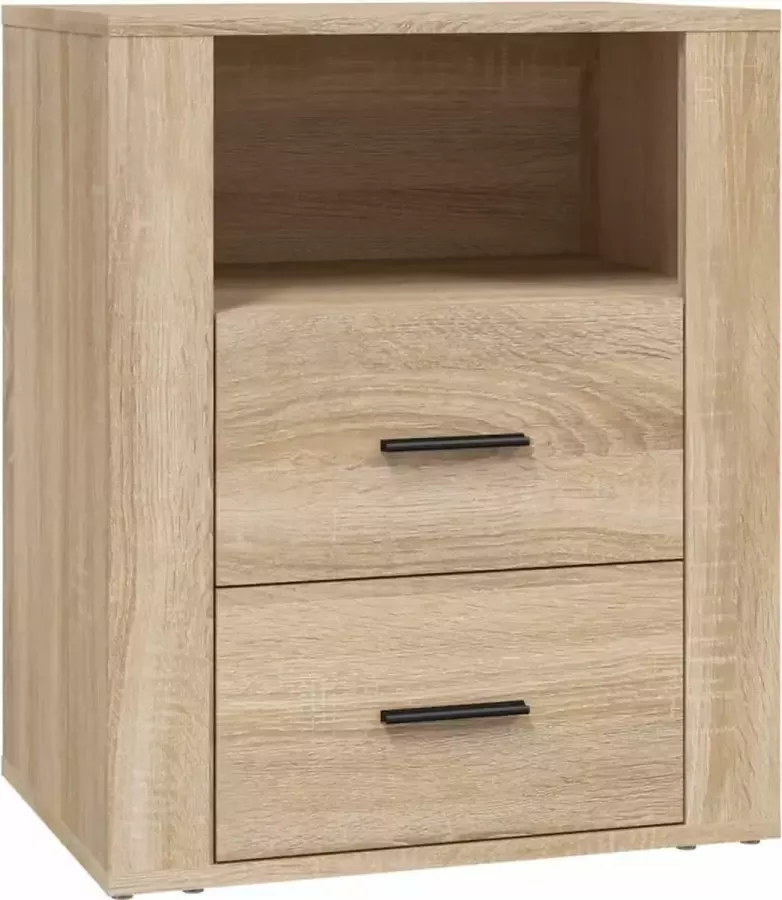 Maison Exclusive Nachtkastje 50x36x60 cm bewerkt hout sonoma eikenkleurig