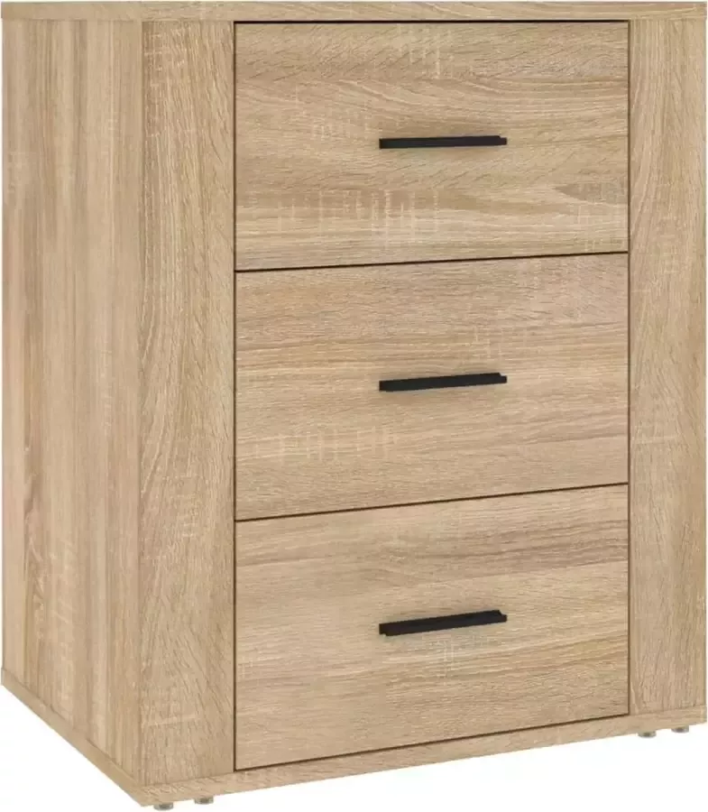 Maison Exclusive Nachtkastje 50x36x60 cm bewerkt hout sonoma eikenkleurig
