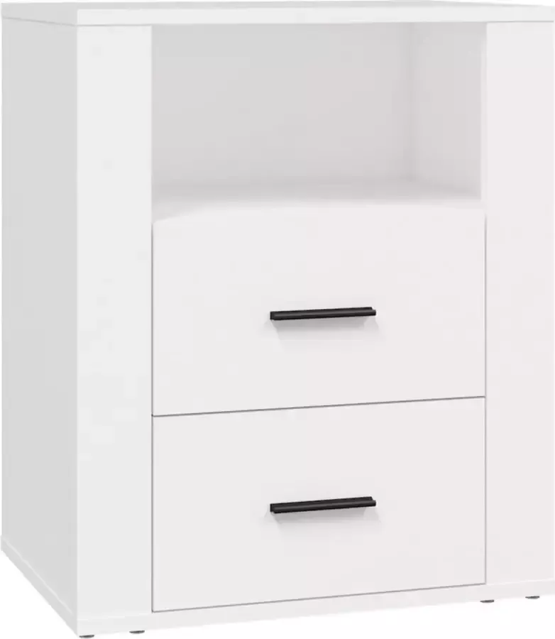 Maison Exclusive Nachtkastje 50x36x60 cm bewerkt hout wit - Foto 3