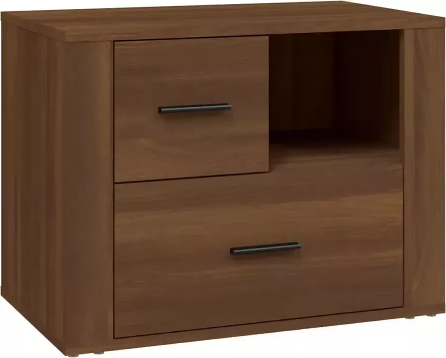 Maison Exclusive Nachtkastje 60x36x45 cm bewerkt hout bruineikenkleurig