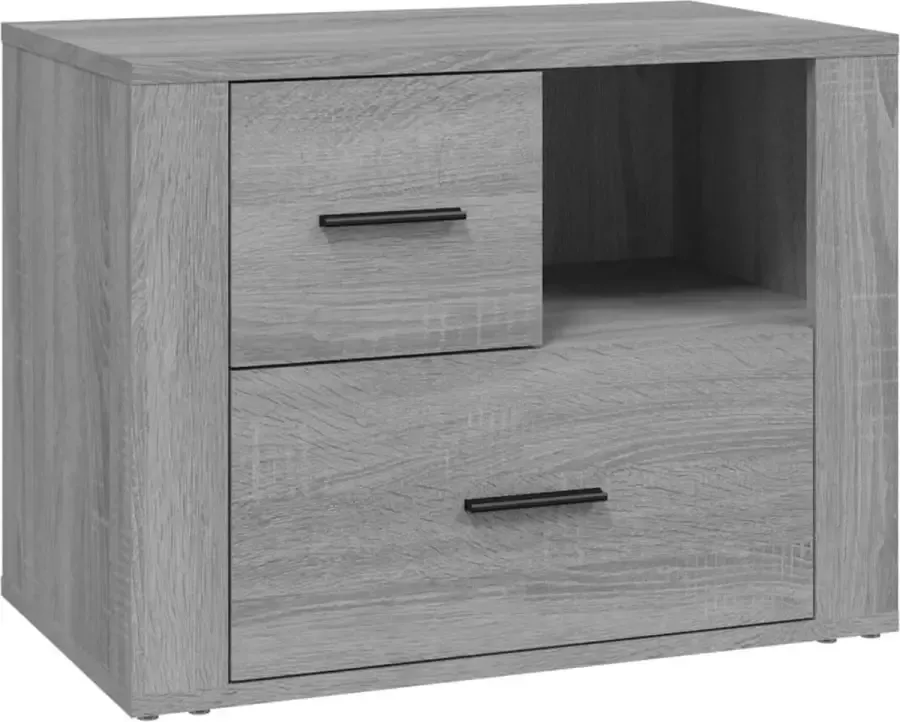 Maison Exclusive Nachtkastje 60x36x45 cm bewerkt hout grijs sonoma eikenkleurig