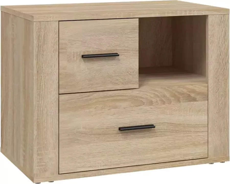 Maison Exclusive Nachtkastje 60x36x45 cm bewerkt hout sonoma eikenkleurig