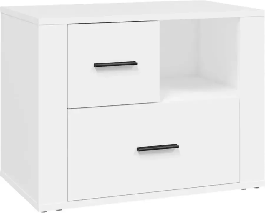 Maison Exclusive Nachtkastje 60x36x45 cm bewerkt hout wit