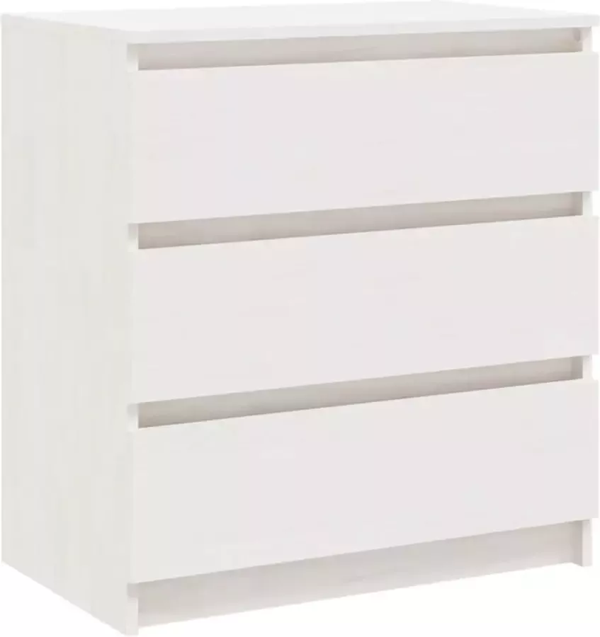 Maison Exclusive Nachtkastje 60x36x64 cm massief grenenhout wit