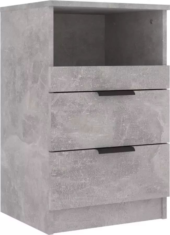 Maison Exclusive Nachtkastje bewerkt hout betongrijs - Foto 5