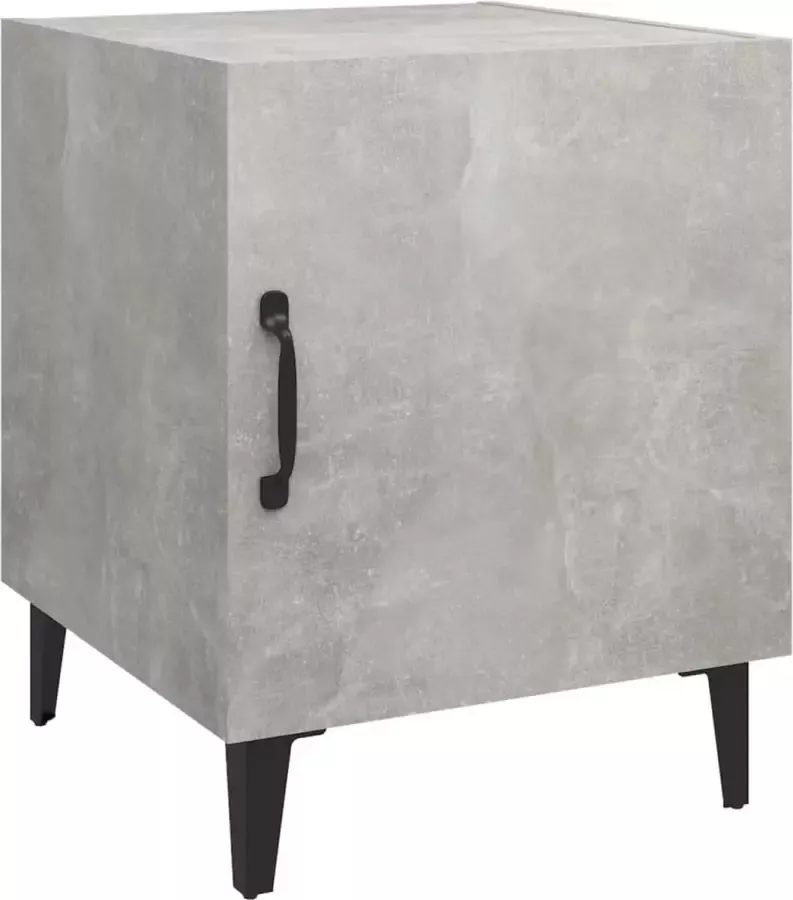 Maison Exclusive Nachtkastje bewerkt hout betongrijs - Foto 4