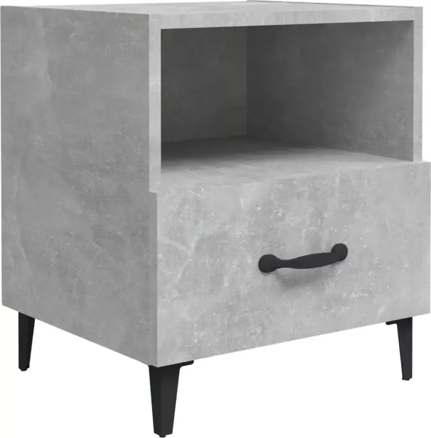 Maison Exclusive Nachtkastje bewerkt hout betongrijs