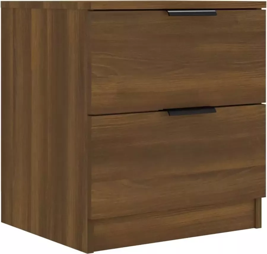 Maison Exclusive Nachtkastje bewerkt hout bruineikenkleurig - Foto 2