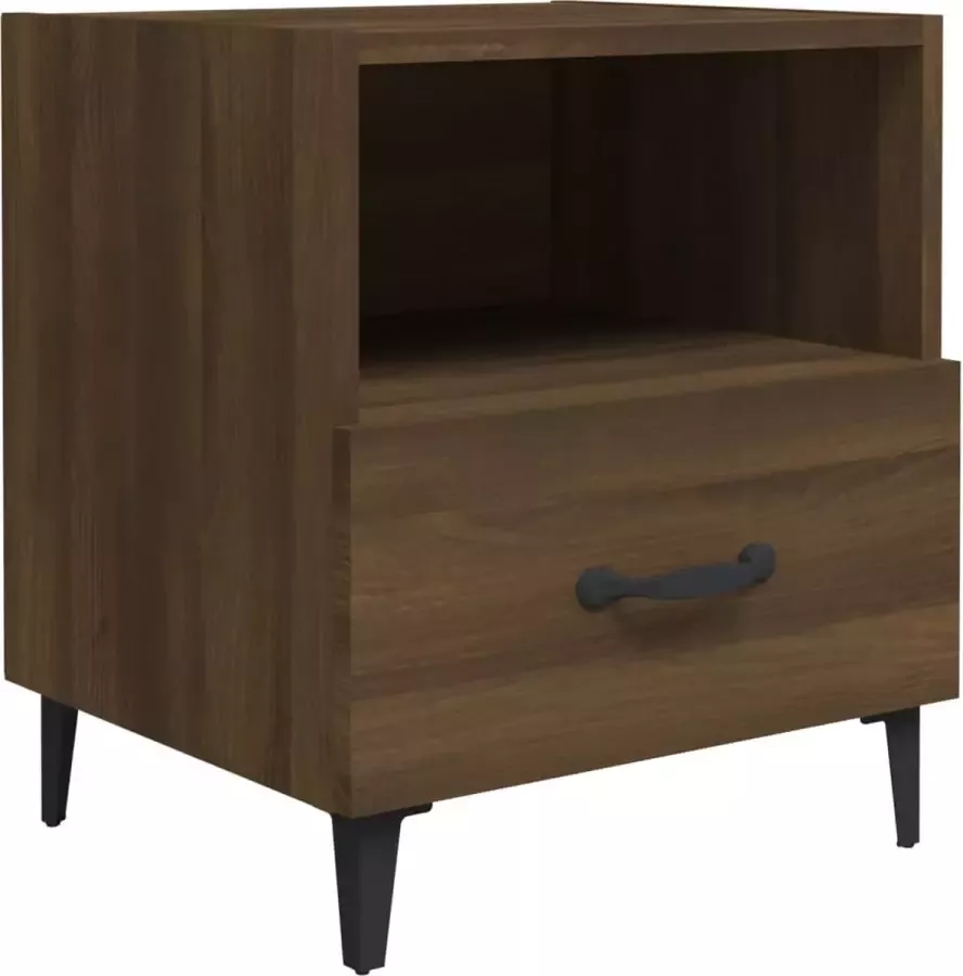 Maison Exclusive Nachtkastje bewerkt hout bruineikenkleurig