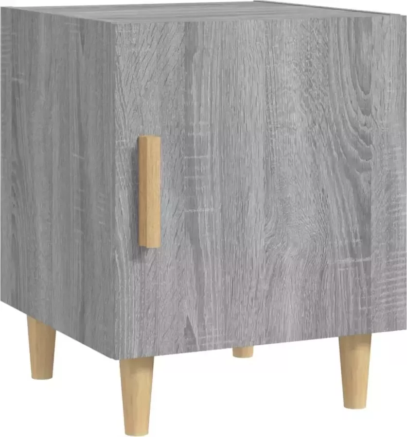 Maison Exclusive Nachtkastje bewerkt hout grijs sonoma eikenkleurig - Foto 4