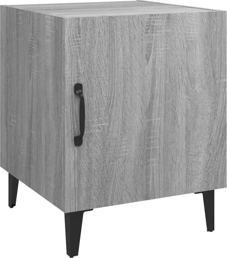 Maison Exclusive Nachtkastje bewerkt hout grijs sonoma eikenkleurig - Foto 6