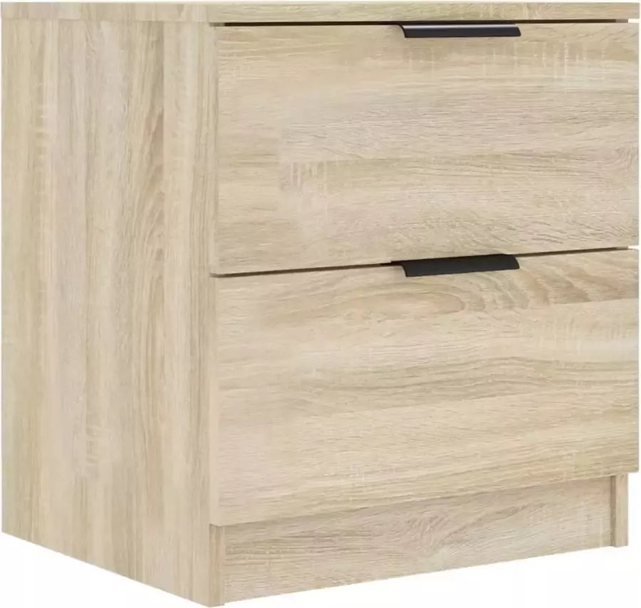 Maison Exclusive Nachtkastje bewerkt hout sonoma eikenkleurig - Foto 5