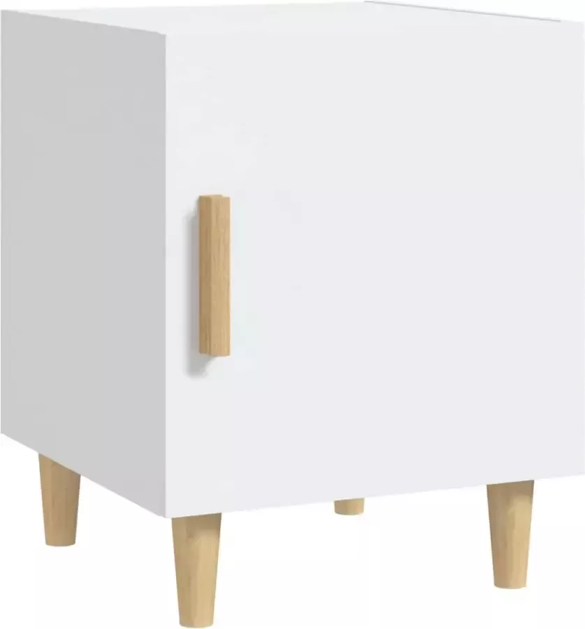 Maison Exclusive Nachtkastje bewerkt hout wit - Foto 6