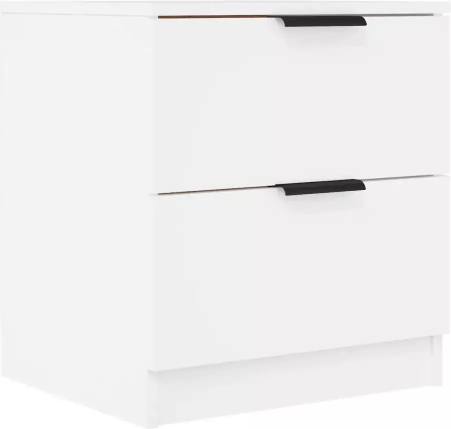 Maison Exclusive Nachtkastje bewerkt hout wit - Foto 2