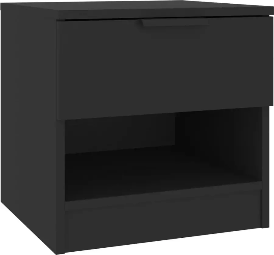 Maison Exclusive Nachtkastje bewerkt hout zwart - Foto 3