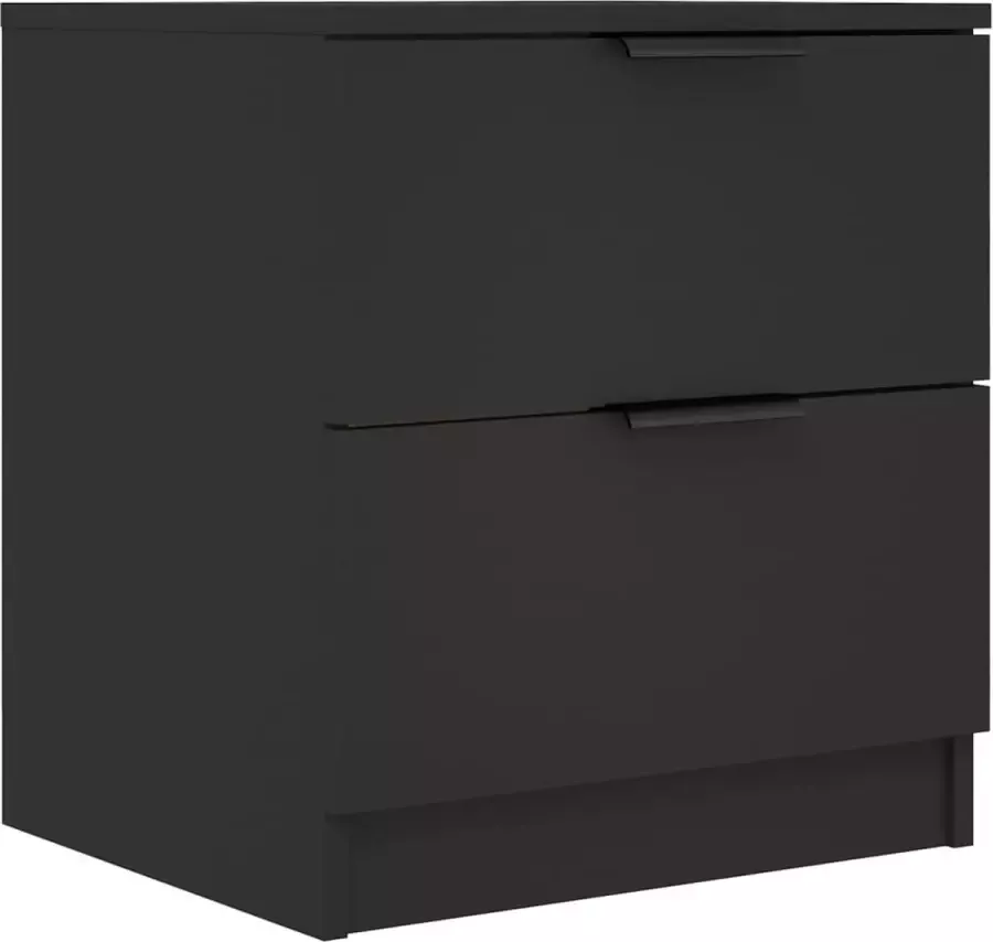 Maison Exclusive Nachtkastje bewerkt hout zwart - Foto 2