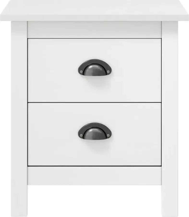 Maison Exclusive Nachtkastje Maison Exclusive -ll Range 46x35x49 5 cm massief grenenhout wit