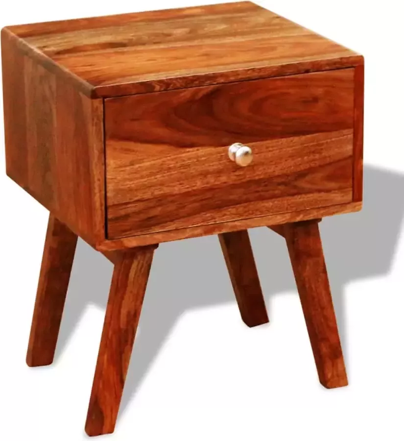 Maison Exclusive Nachtkastje met 1 lade 55 cm massief sheeshamhout 2 st