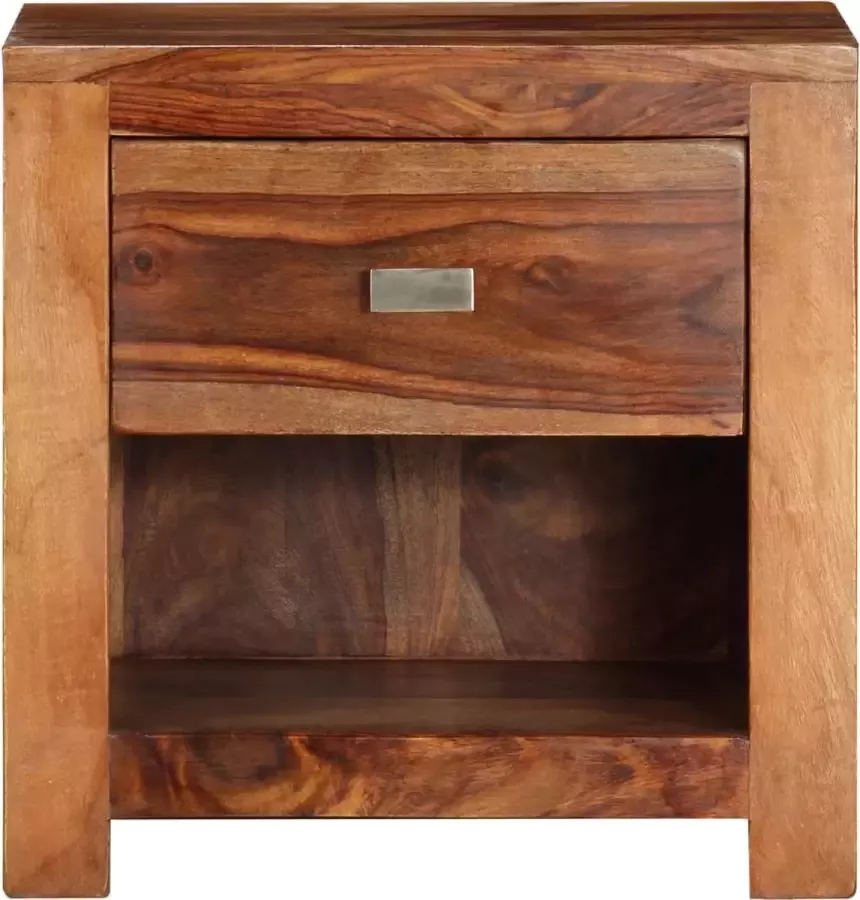 Maison Exclusive Nachtkastje met 1 lade massief sheeshamhout - Foto 2