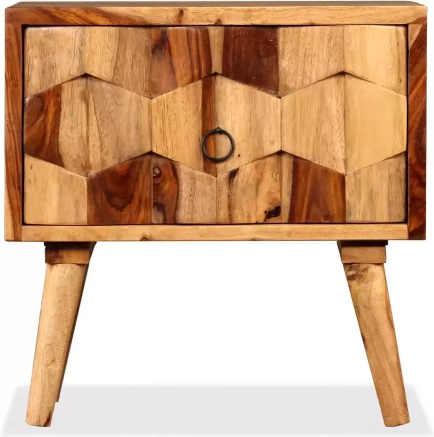 Maison Exclusive Nachtkastje met 1 lade massief sheeshamhout