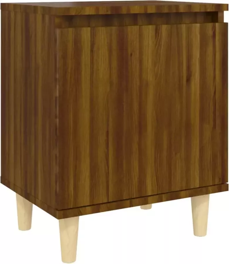 Maison Exclusive Nachtkastje met houten poten 40x30x50 cm bruineikenkleurig