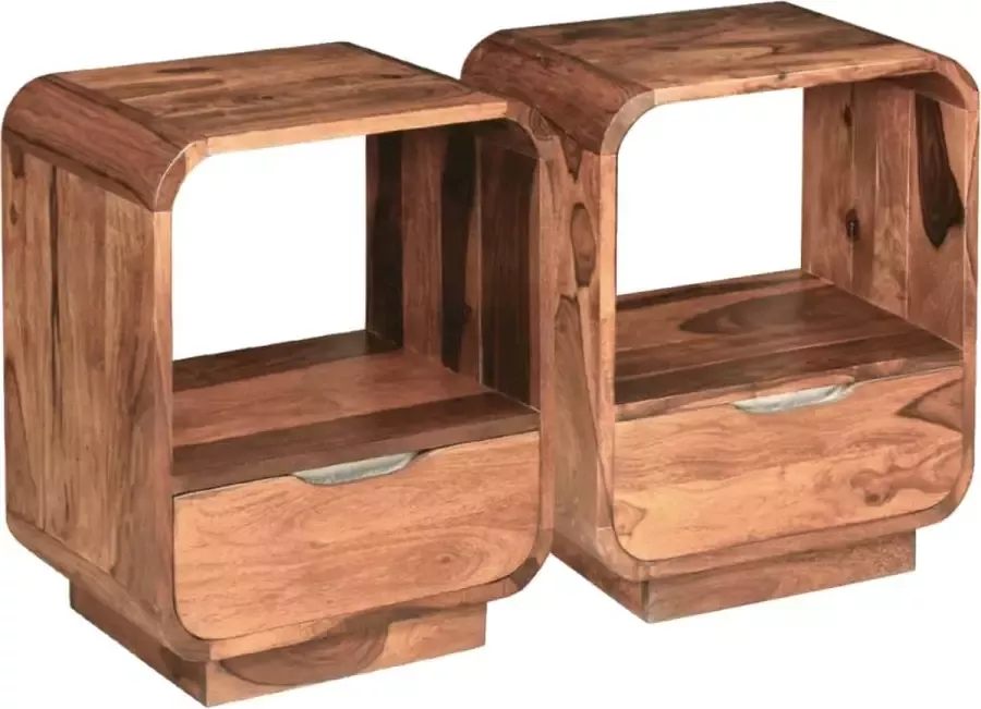 Maison Exclusive Nachtkastje met lade 40x30x50 cm massief sheeshamhout