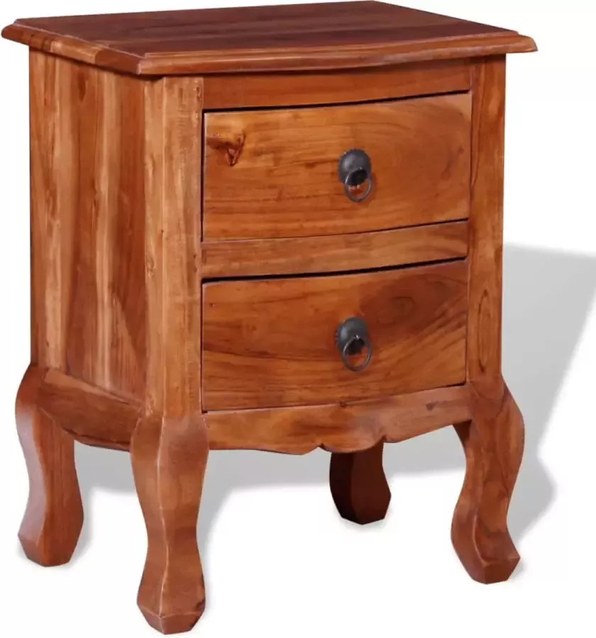 Maison Exclusive Nachtkastje met lades massief acaciahout