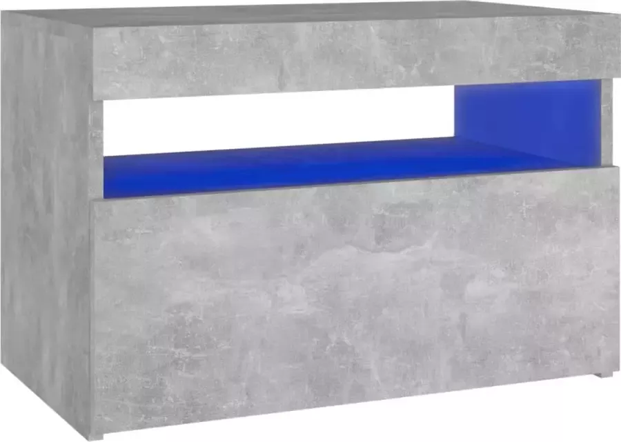 Maison Exclusive Nachtkastje met LED-verlichting 60x35x40 cm betongrijs