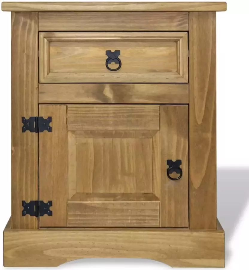 Maison Exclusive Nachtkastje Mexicaans grenenhout Corona-stijl 53x39x67 cm