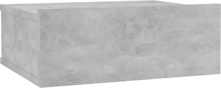Maison Exclusive Nachtkastje zwevend 40x30x15 cm bewerkt hout betongrijs