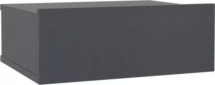 Maison Exclusive Nachtkastje zwevend 40x30x15 cm bewerkt hout grijs