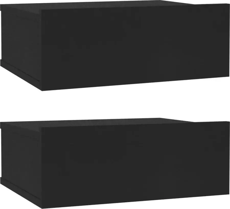 Maison Exclusive Nachtkastje zwevend 40x30x15 cm bewerkt hout zwart