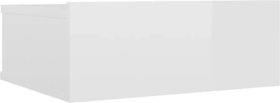 Maison Exclusive Nachtkastje zwevend 40x30x15 cm spaanplaat hoogglans wit