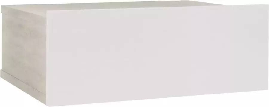 Maison Exclusive Nachtkastje zwevend 40x30x15cm bewerkt hout wit en sonoma eiken