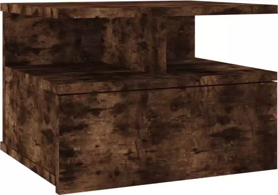 Maison Exclusive Nachtkastje zwevend 40x31x27 cm bewerkt hout gerookt eikenkleur