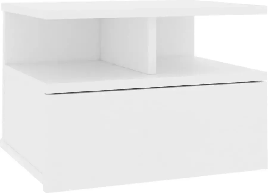 Maison Exclusive Nachtkastje zwevend 40x31x27 cm bewerkt hout wit