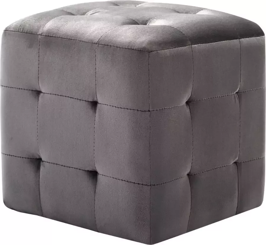 Maison Exclusive Nachtkastjes 2 st 30x30x30 cm fluweel grijs