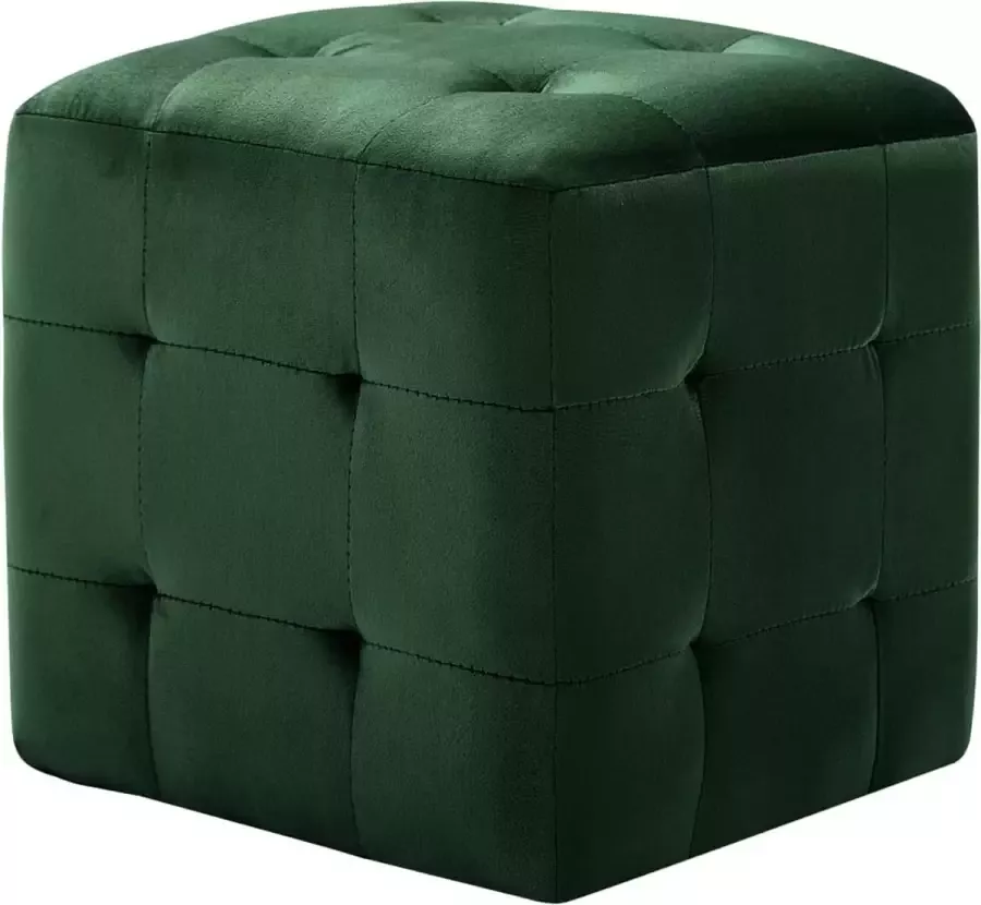 Maison Exclusive Nachtkastjes 2 st 30x30x30 cm fluweel groen