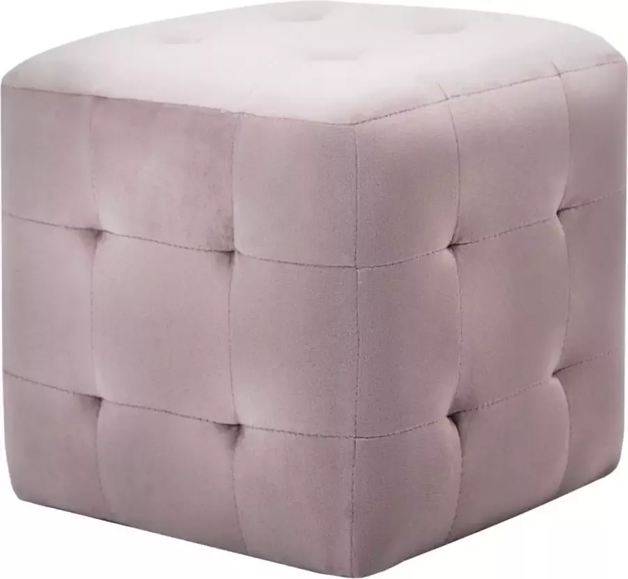 Maison Exclusive Nachtkastjes 2 st 30x30x30 cm fluweel roze