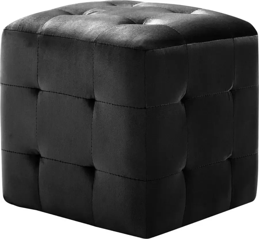Maison Exclusive Nachtkastjes 2 st 30x30x30 cm fluweel zwart