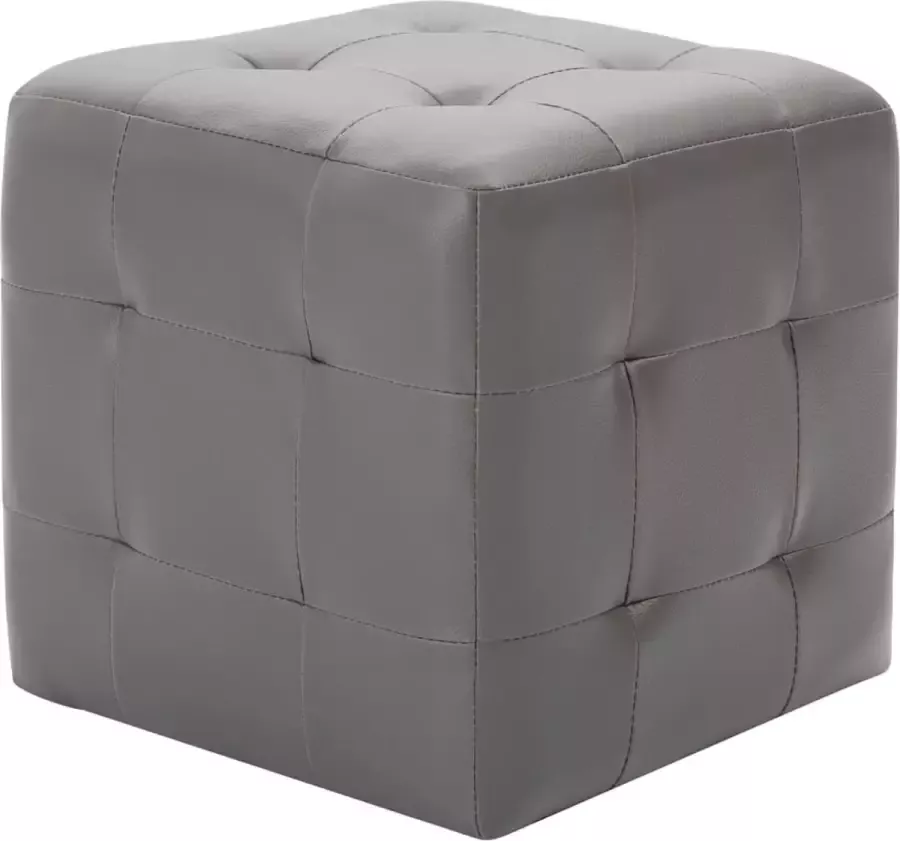 Maison Exclusive Nachtkastjes 2 st 30x30x30 cm kunstleer grijs