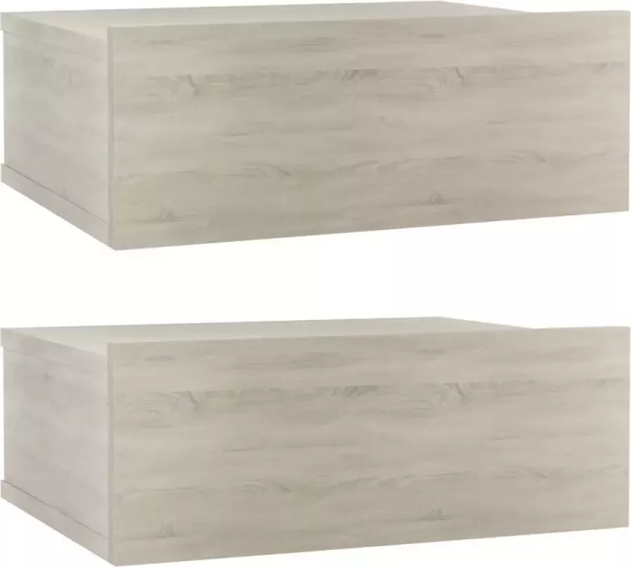 Maison Exclusive Nachtkastjes 2 st 40x30x15 cm bewerkt hout sonoma eikenkleurig